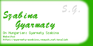 szabina gyarmaty business card